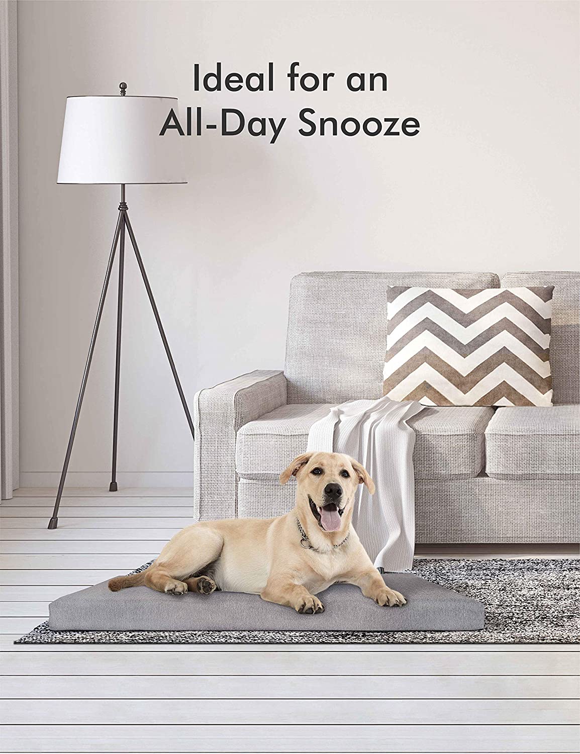 Dog Bed for Crate, Memory Foam Dog Crate Bed 35"x 22" Large Dog Bed Orthopedic Plush Mattress for Therapeutic Joint&Muscle Bed