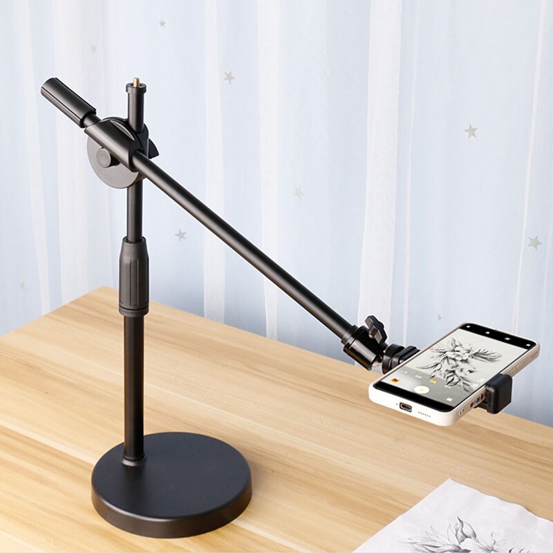 Overhead Stativ mit Ring Licht Tisch Tabletop Schießen Stehen Stative mit praktisch Halfter Boom Arm für Nagel Kunst Fotografie