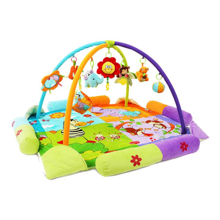 Juguetes para bebés, juego de valla para gatear, barandilla segura, obstáculos para niños, juego de algodón real, guardia, espejos de juguete para bebés, juguetes para bebés de 0 a 12 meses: purple