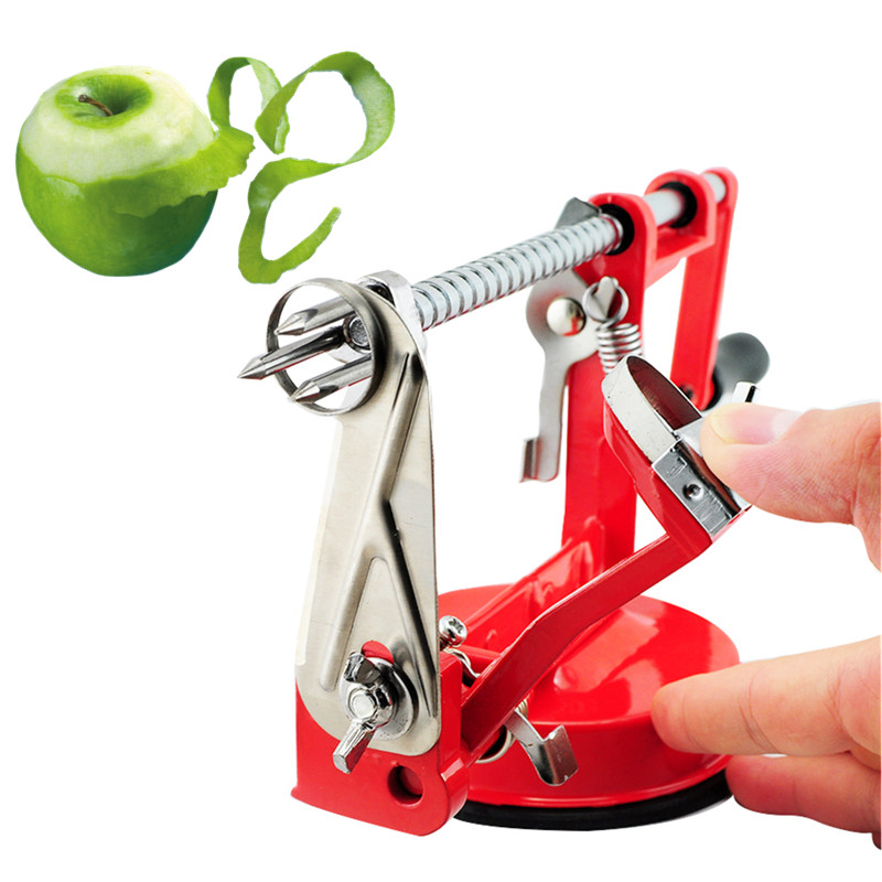 3 In 1 Rvs Fruit Appel Zester Peer Peeler Corer Slicer Zuignap