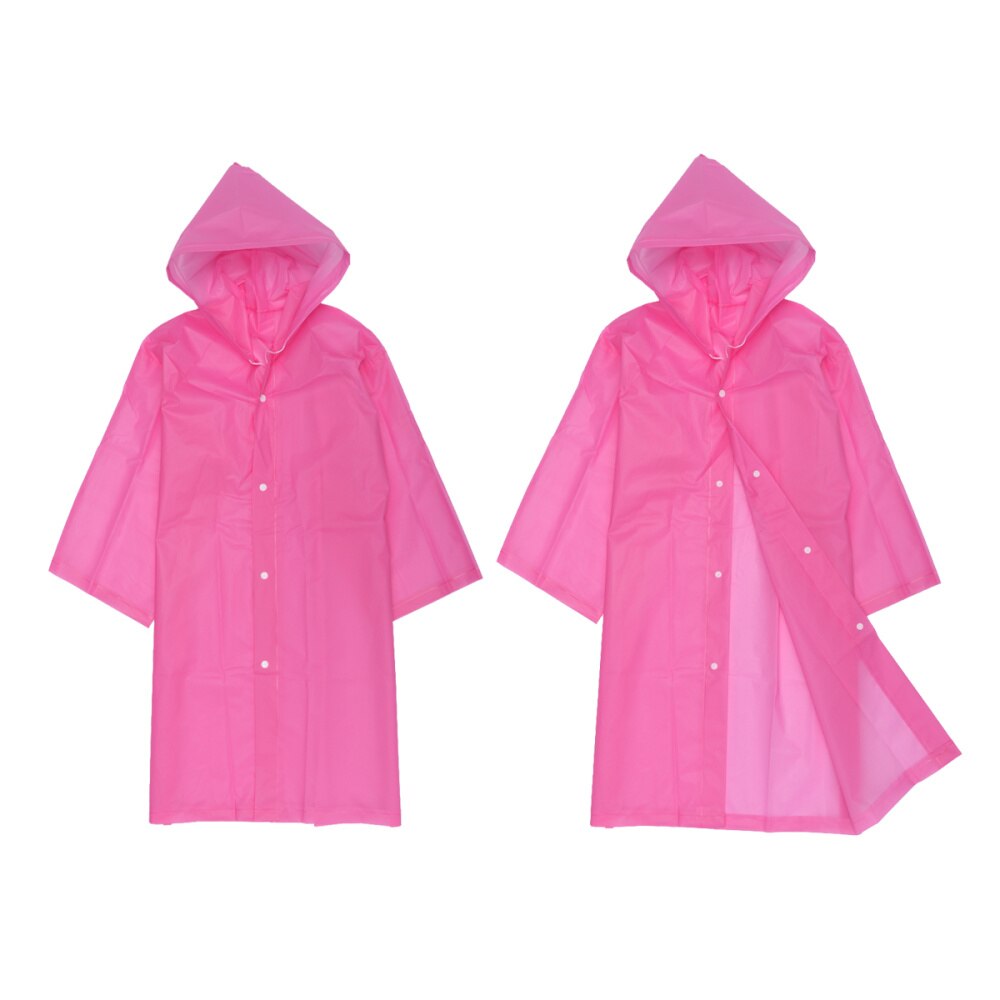 Kid Raincoat Simple EVA Thickened Translucent Raincoat for Girl Kid Child (Blue): Pink