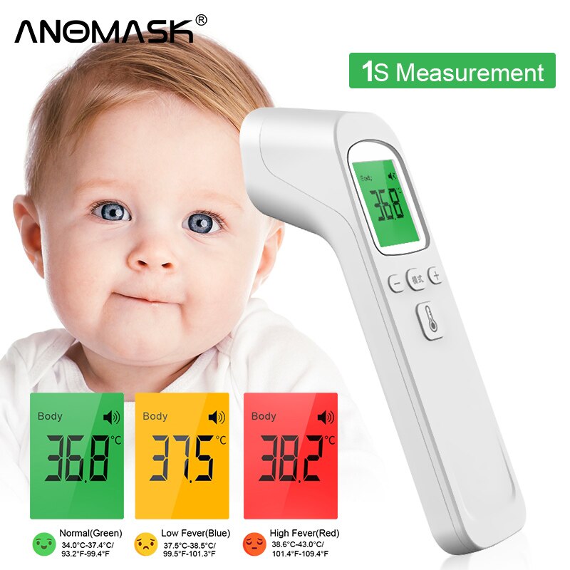 Digitale Infrarood Voorhoofd Thermometer Non-Contact Body Temperatuurmeting Digitale Thermometer Voor Volwassen Kind Baby: Default Title