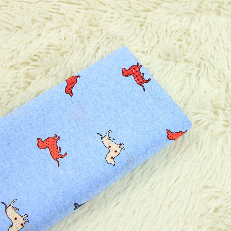 50*140Cm Poplin Katoen Cartoon Teckel Hond Gedrukt Naaien Materiaal Quilten Patchwork Handwerken Diy Handgemaakte Doek Bag