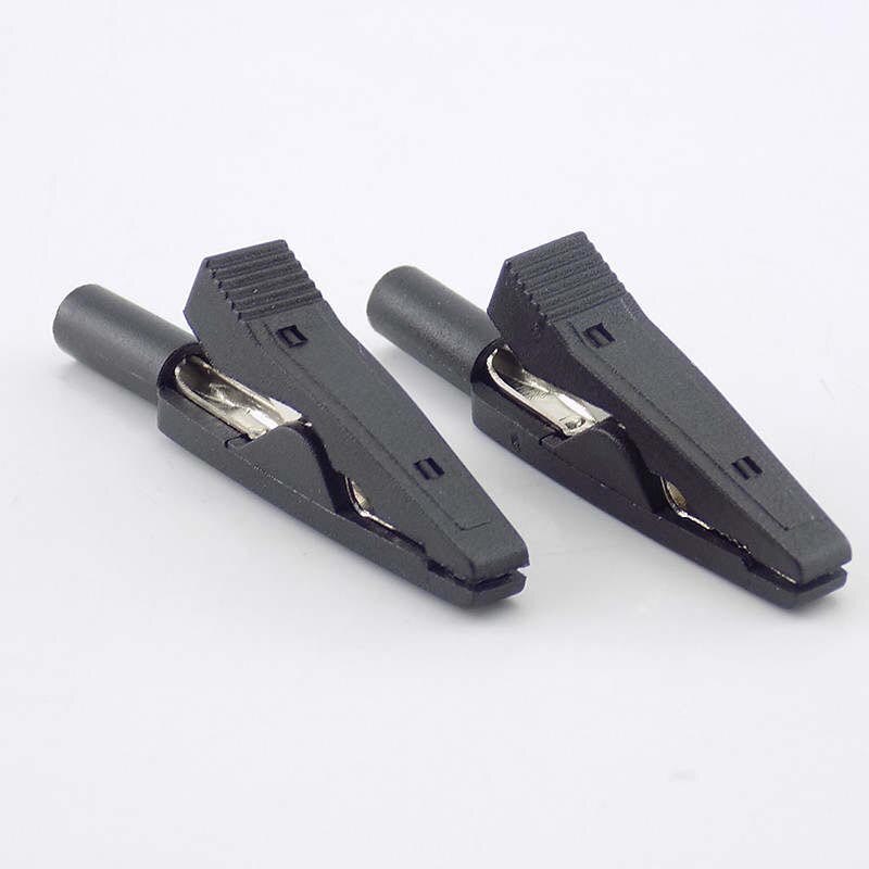 2 Mm Banana Plug Alligator Clip Test Lead Connector Kabel Krokodil Geïsoleerde Probes Adapter Voor Multimeter Alligator Pen L19