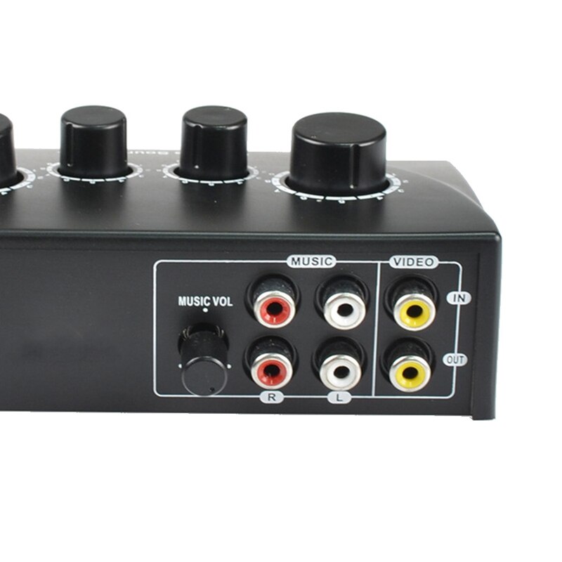Draagbare Dual Mic Ingangen Audio Sound Mixer Voor Versterker &amp; Microfoon Karaoke Ok Mixer Eu Plug