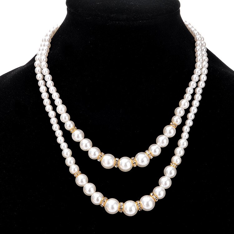 Big Pearl Necklace For Women Statement Multilayer Necklaces & Pendants Jewelry Charms Jewellery Colares Collier Femme Choker: gold necklace 15