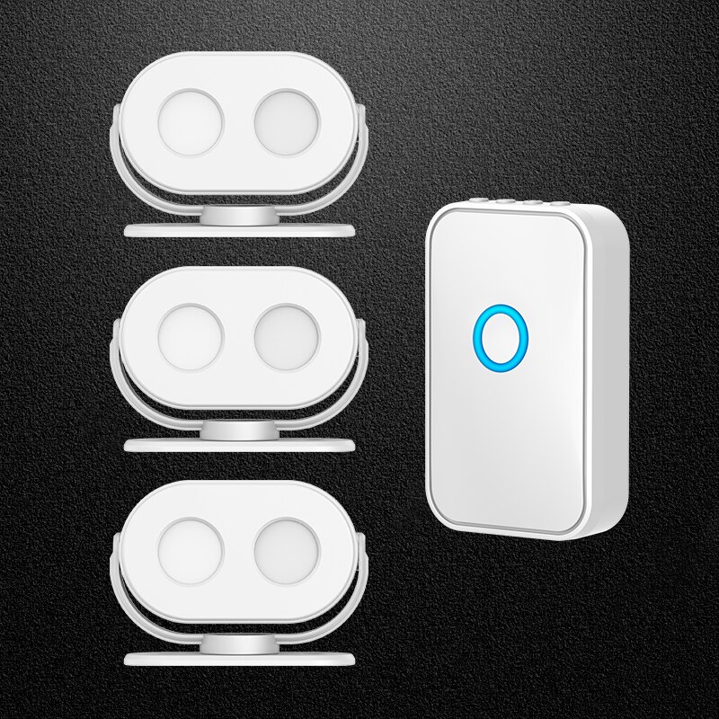 Cacazi Home Welkom Inductie Deurbel Oplaadbare Pir Bewegingsmelder Infrarood Beveiliging Draadloze Alarm Deurbel Winkel: 3 x 1