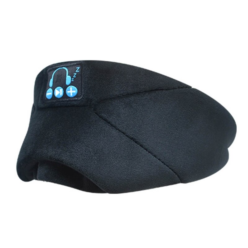 Bluetooth Wireless Relieve Fatigue Shading Sleeping Eye Mask Music Headphones Soothing Noise Reduction Sleep Aid Goggles: Black