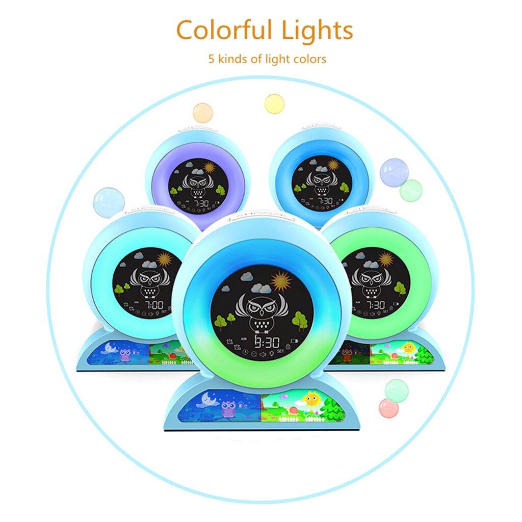 Kids Alarm Clock Bedside Wake Up Digital Clock Night Light for Boys Girls