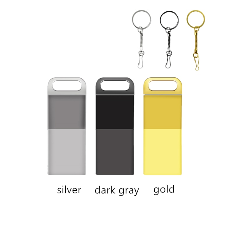 -STICK 64GB 32GB 16GB 8GB 128GB pen drive stick wasserdichte metall u disk memoria cel usb stick mit könig kette