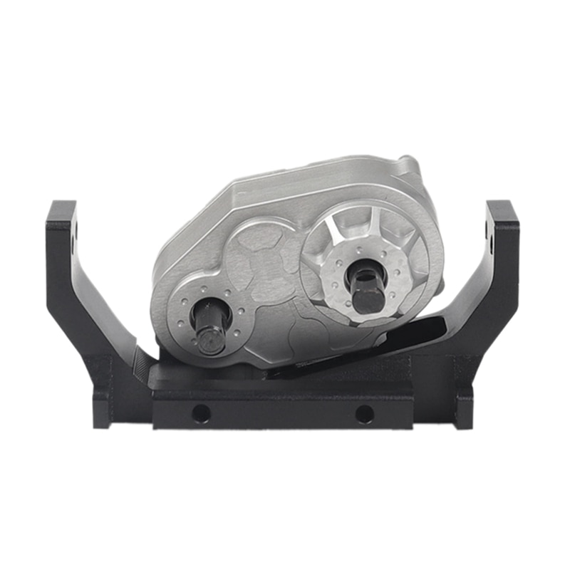 Metalen Versnellingsbak Transfer Case met Mount voor SCX10/D90 1/10 RC Crawler Auto RC Metal Transfer Case