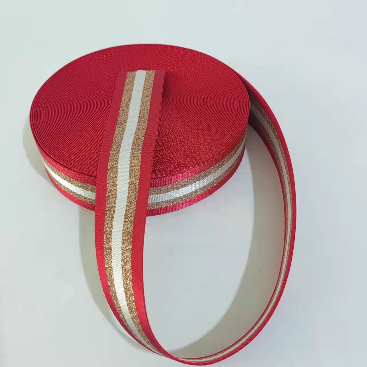 5-metrowa szeroka 5cm taśma saszetka do paska wstążka do tekstylia do DIY pasek ozdobny akcesoria do szycia: red