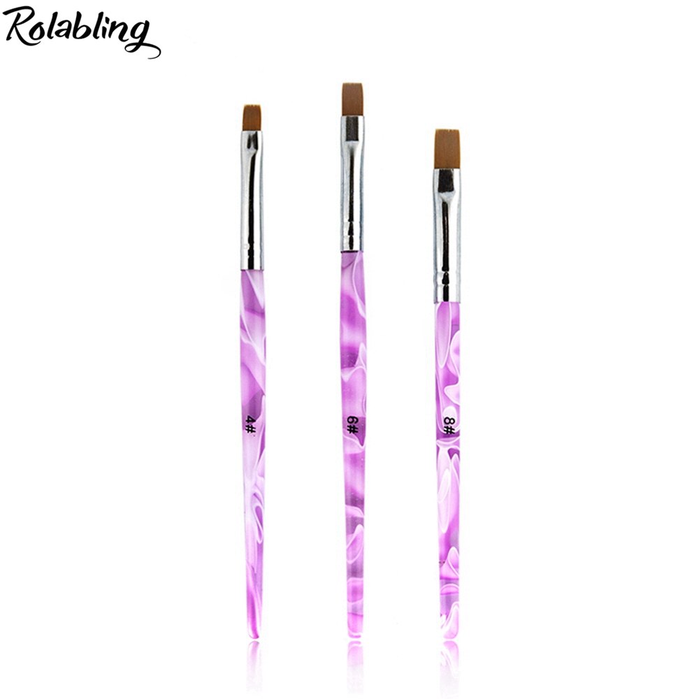 Rullande akryl nail art borste set uv gel målning teckning penslar nagel borste set manikyr gel borste nagel konst verktyg liner penna