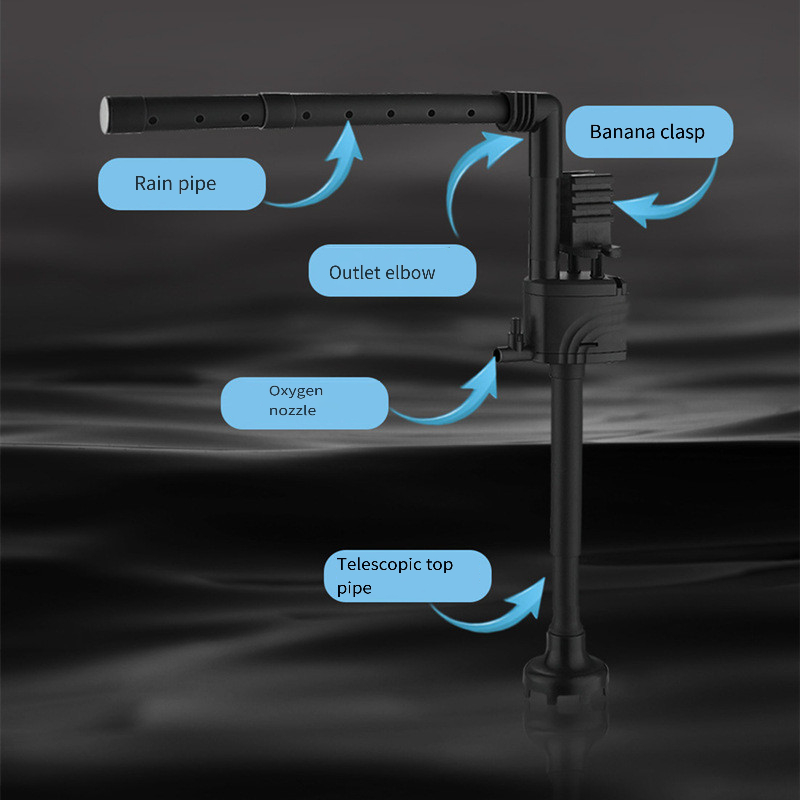Three-in-one Fish Tank Submersible Pump Top Filter Universal Matching Pump Built-in Pump Oxygenated Circulation Aquarium