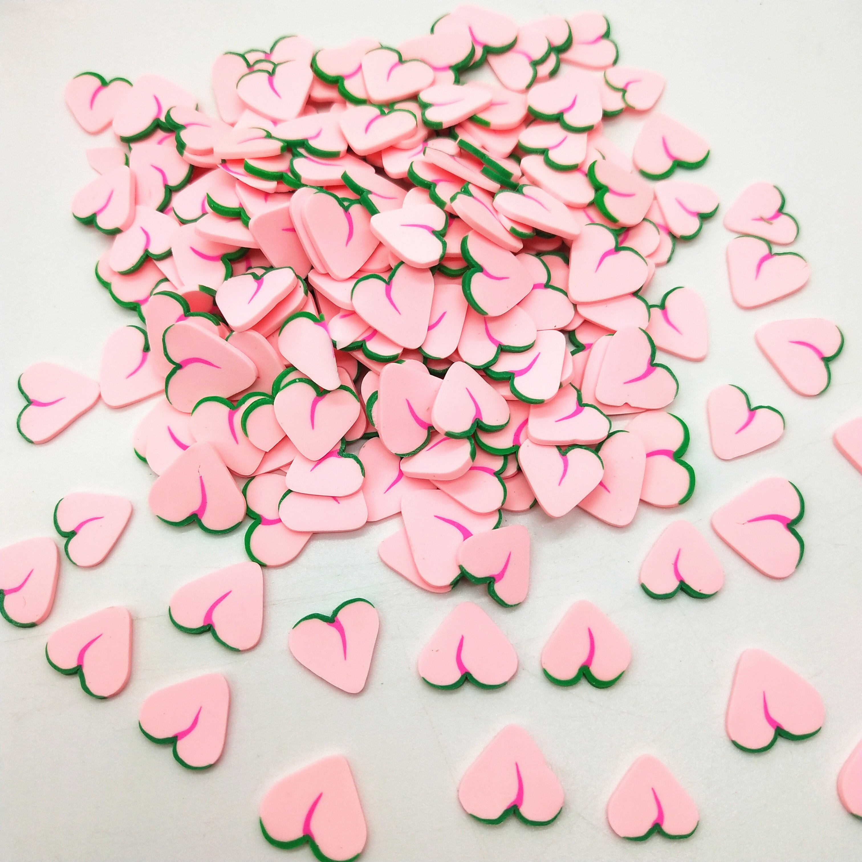 20g/lot 1cm Pink Peach Polymer Clay for DIY Crafts Plastic Klei Mud Particles Fruit Clays