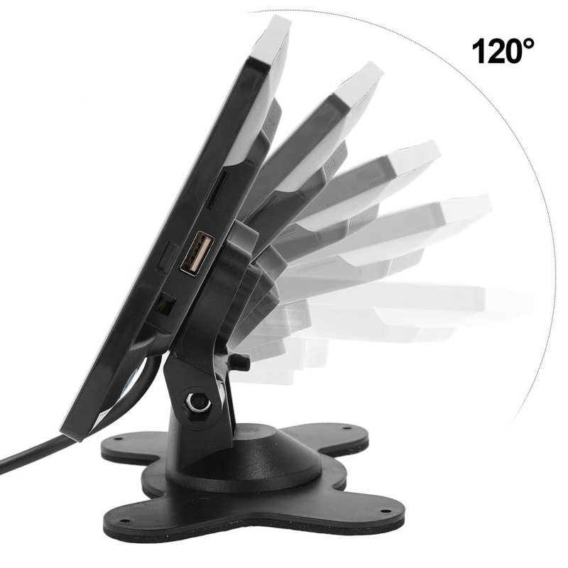 Rear View Monitor Reversing Display Night Vision AV 2 Way for Cars Suvs Trucks RVs Minibuses