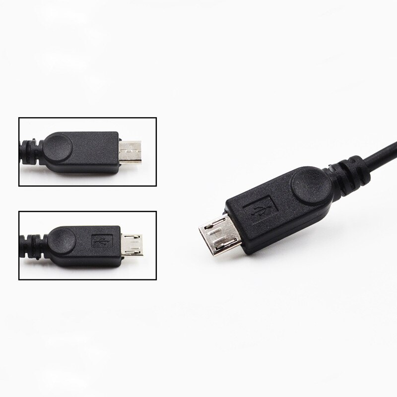 1 Pc Draagbare Praktische 2 In 1 5 Pin Otg Micro Usb Host Power Y Splitter Usb Adapter man Vrouw Kabel