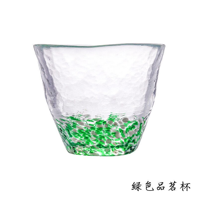 Handmade Stained Glass Tea Cup Colorful Tea Cup Home Glass Tea Set: Green