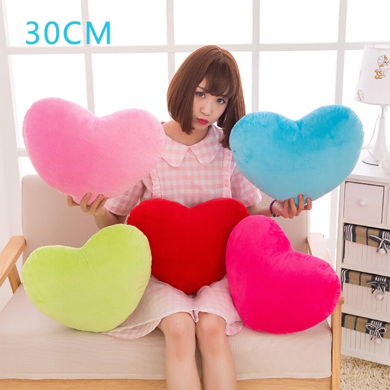 30cm Heart Shape Decorative Throw Pillow PP Cotton Soft Doll Lover