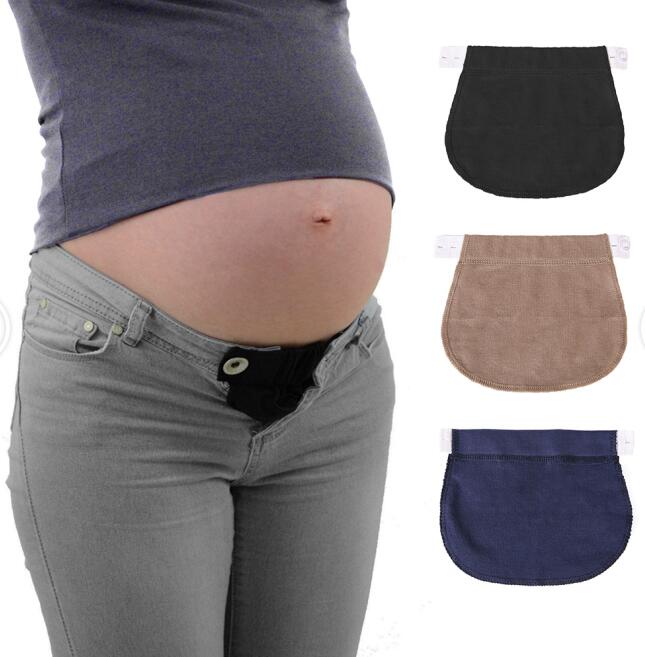 Justerbar barsel graviditet linning bælte elastisk talje forlænger tøj bukser til gravide bælter barsel