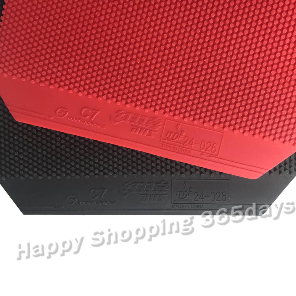 DHS C7 długie pestki-na zewnątrz (obrona/pętla/wirować) tenis stołowy (tenis stołowy) guma z gąbką 1.0mm