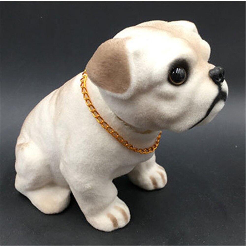 Tableau de bord de voiture, poupée bouledogue, Auto, secouant la tête, jouet de voiture, accessoire de voiture, décoration intérieure pour chien Bobblehead