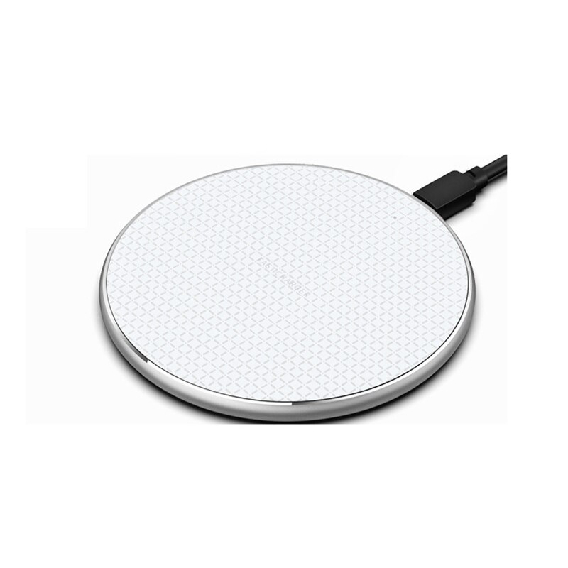 Qi wireless fast charger ultra-thin metal pad 15W wireless fast charger for iPhone13por Huawei Android Samsung S9 Note8 adapter: 05 White