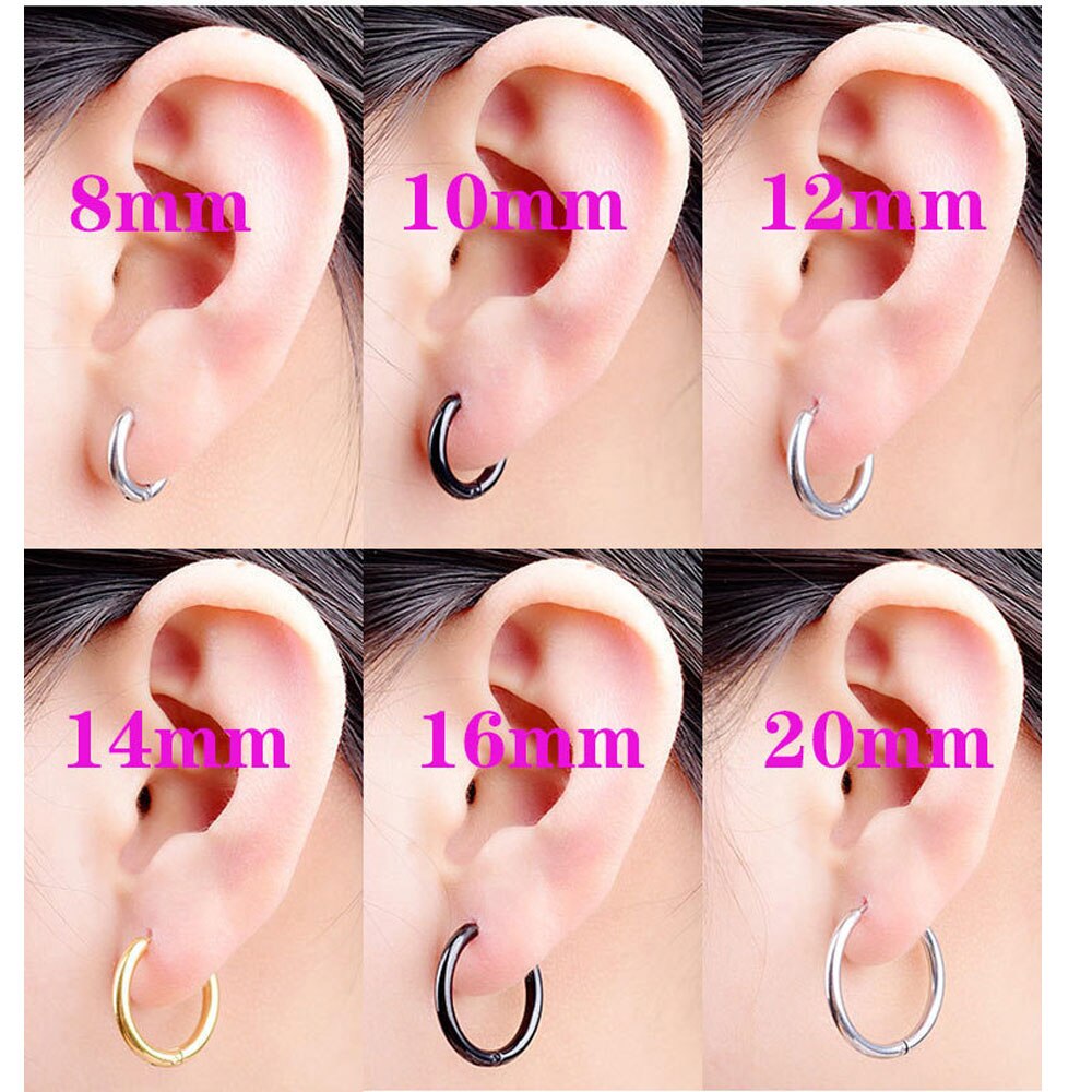 1 Paar Roestvrijstalen Oorringen Voor Vrouwen Meisje Gouden Kleur Huggies Stud Eenvoudige Kleine Cirkel Helix Piercing Hoepels Oor Sieraden