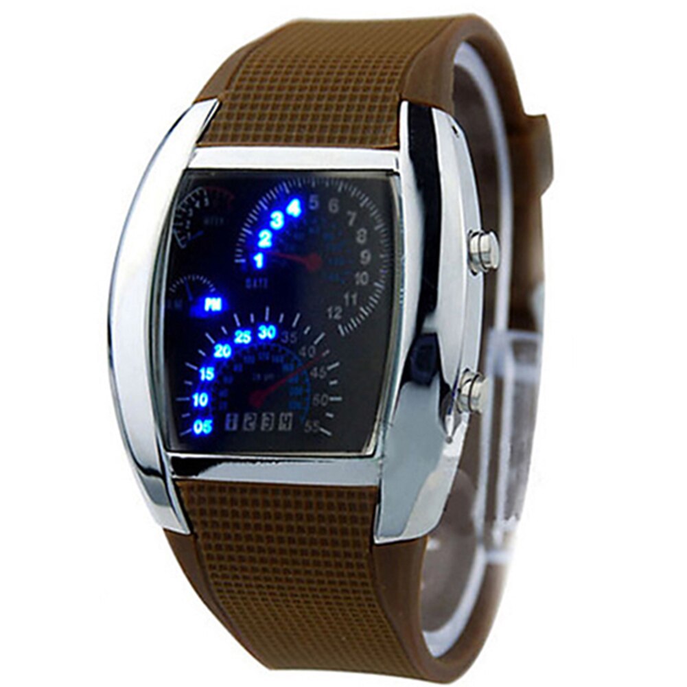 Men \ 'S Vrouwen \ 'S Sport Led Dashboard Patroon Dial Digitale Horloge