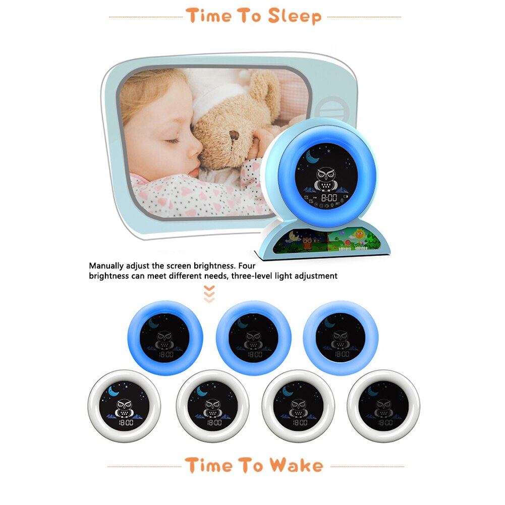 USB Charging Smart Alarm Clock Night Light Touch Control Table Clocks Child Birthday Office Bedside Children Alarm Clock