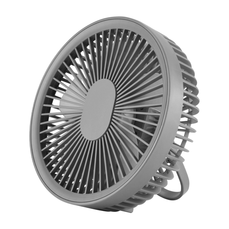 7Inch Multifunctionele Usb Bureau Ventilator Plafond Ventilator Met Led Licht En Haak 3Speed Opknoping Fan Rgb Voor Slaapkamer home Office D5QC: Gray