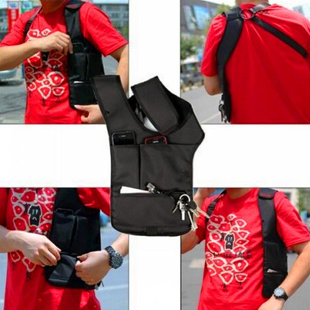 Mannen Anti-Diefstal Onderarm Security Schouder Holster Cross Strap Bag Portemonnee Draagbare Pocket Onderarm Schoudertas