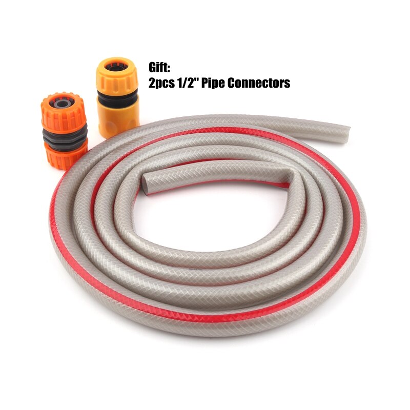 5m 10m 15m 1/2" Explosion Proof Garden Hose Hi Car Washing Hose Home Garden Flower Lawn Irrigation Pipe VZ 2 Connectors