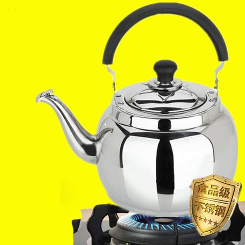 Bouilloire à gaz épais gaz acier inoxydable | Bouilloire grande capacité, sifflet ménager cuisinière à Induction, bouilloire électrique générale