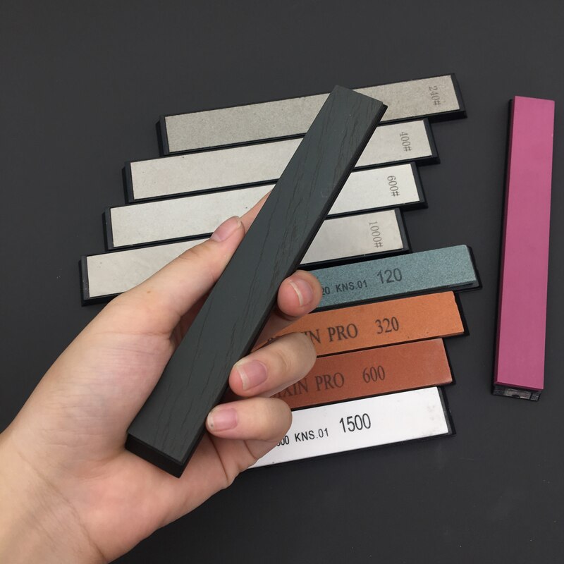 Fast knivsliper finslipingsverktøy diamant hvit alundum kjøkkenverktøy slipesystem 240 400 600 1000# 120 320 600 1500#