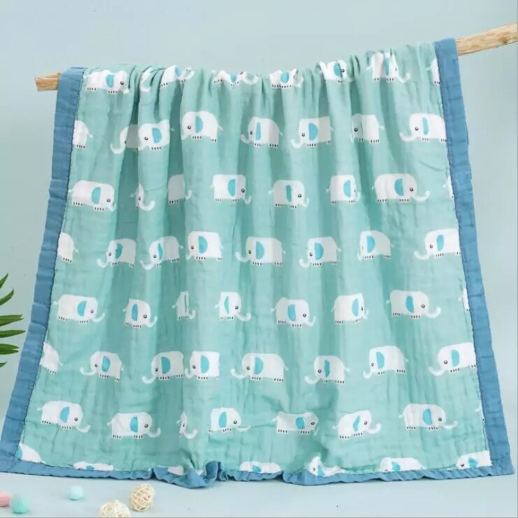 120*150cm 6 layers muslin cotton baby sleeping blanket swaddle breathable infant kids children baby blanket