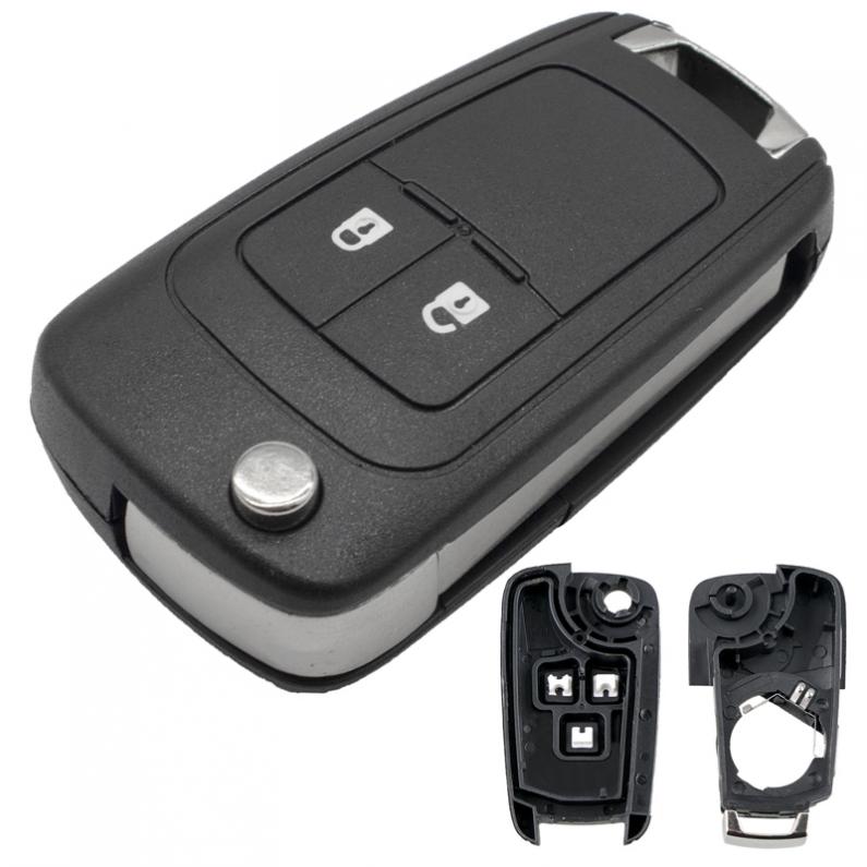 Funda de repuesto para mando a distancia de coche, carcasa plegable con 2 botones, para Opel, Vauxhall, Astra, Insignia, Vectra, Corsa, Zafira