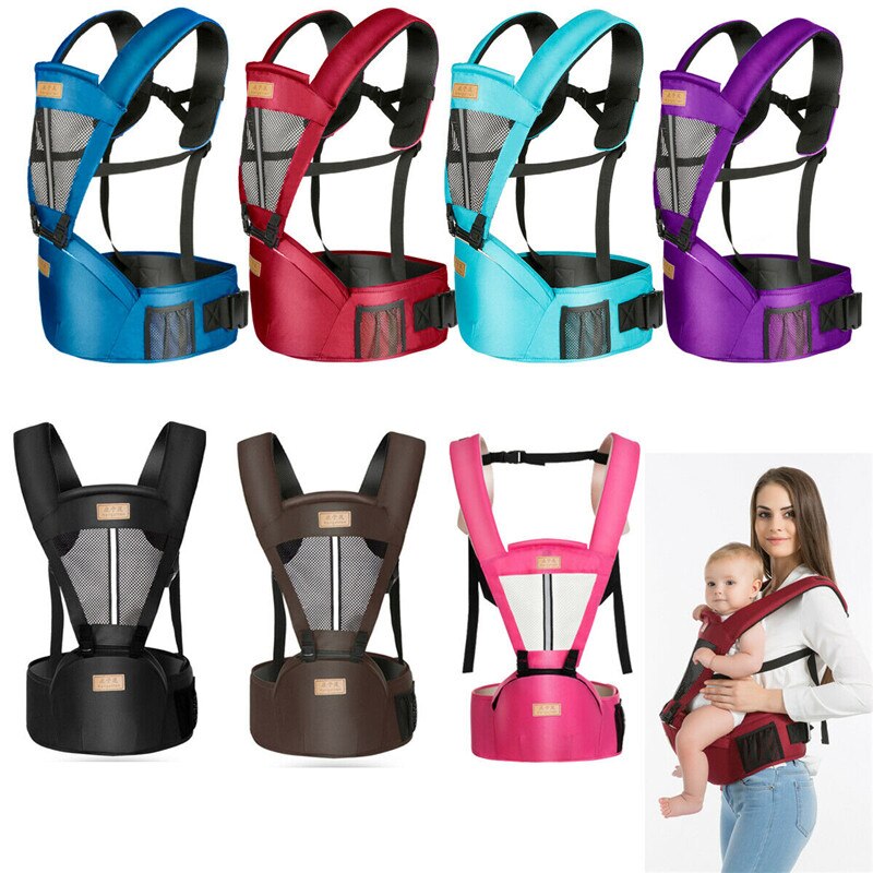Ergonomic Breathable Baby Carriers Infant Baby Boy Girl Carrier Adjustable Belt Hipseat Backpack Facing Removable Carriers 0-4Y