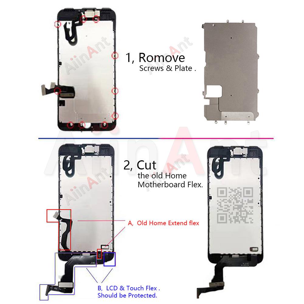 Aiinant Originele Home Knop Flex Voor Iphone 5 S Se 6 6 S 7 8 Plus 8 Plus 7Plus terug Thuis Flex Kabel Functie Vergadering