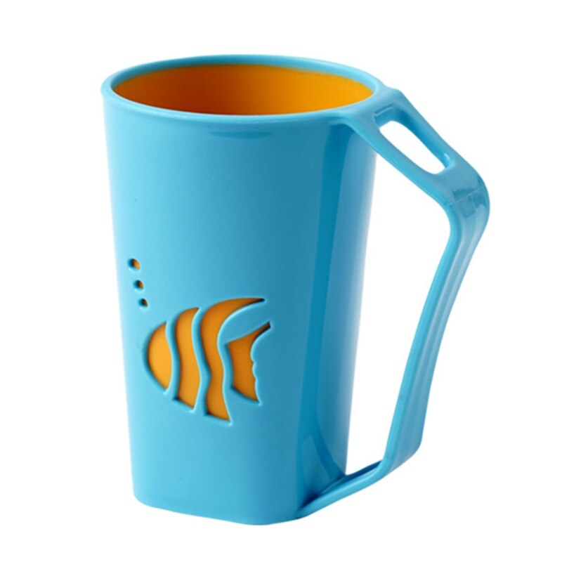 Modern Minimalist Couple Bathroom Tumbler Cup with Handle for Brushing Rinse Toothbrush Holder Household Washing Mug