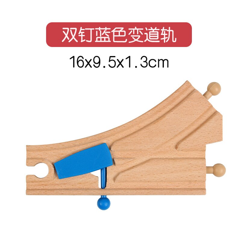 DIY Wooden Railway Track Toy Universal Accessories Competible for Thoman Track Educational Rail Train Toys for Children