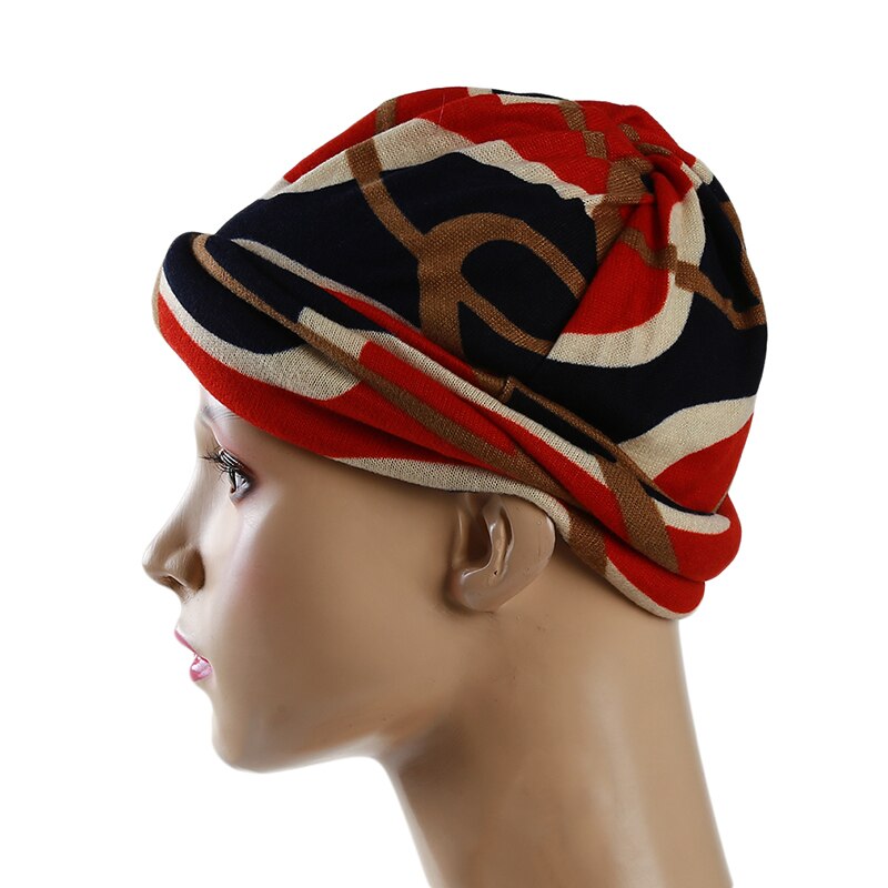 Multifunktionel hat til kvinder tørklæde hip hop cap strippet hip-hop beanie forår & efterår snapback cap kvinder cirkel beanie