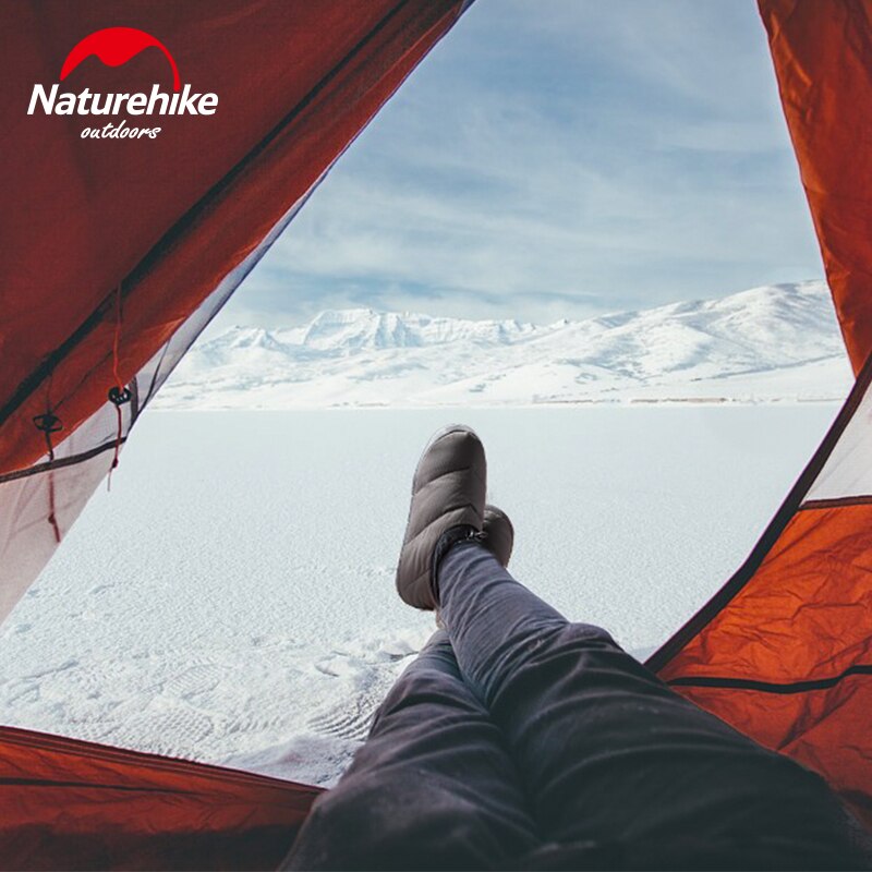 Naturehike low-top camp dunsko  -5-5 ℃ varm vanntett vindtett hvit andedun sko sklisikker hjemme ultralett bærbar
