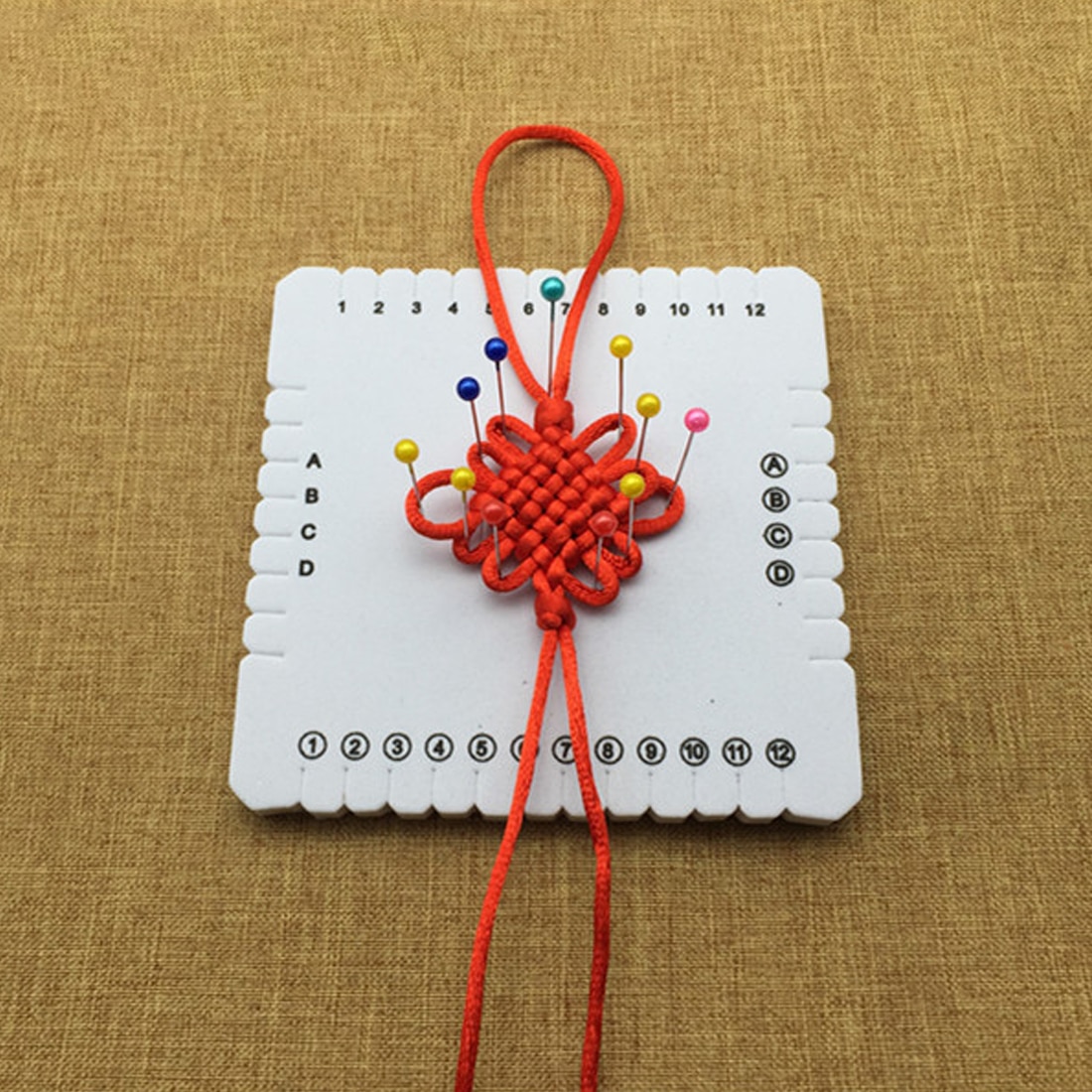 Handmade Weaving Disk Plate 2PCS Round Square Disc Macrame Braided Cord String Bracelet Handmade DIY Jewelry Accessories