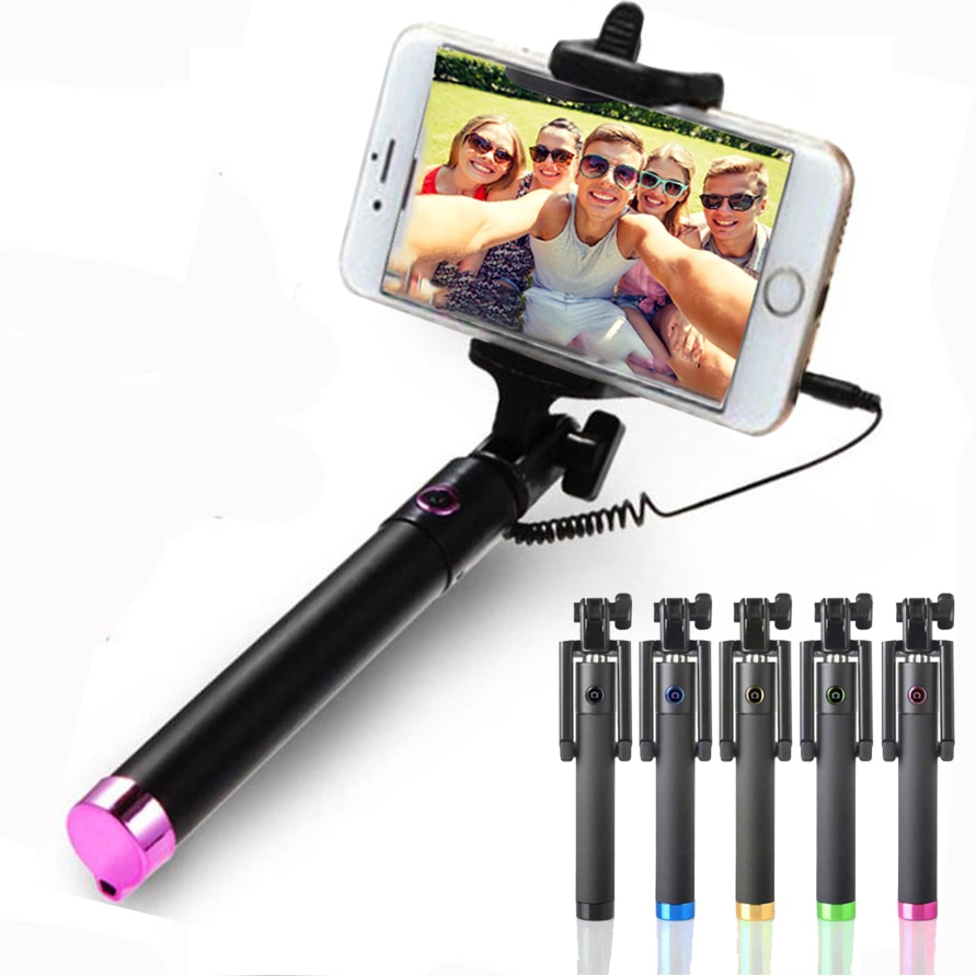 Mode Universele Draagbare Handheld Self-Pole Statief Monopod Stick Voor Smartphone Wired Selfie Stick Voor Iphone 6/6 S