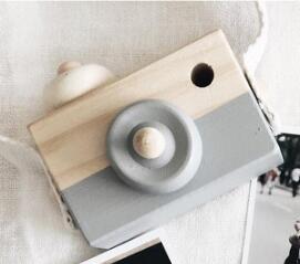 Cámara de madera para niños y bebés, juguete educativo para decoración de fotografía, de cumpleaños, producto , ,: gray