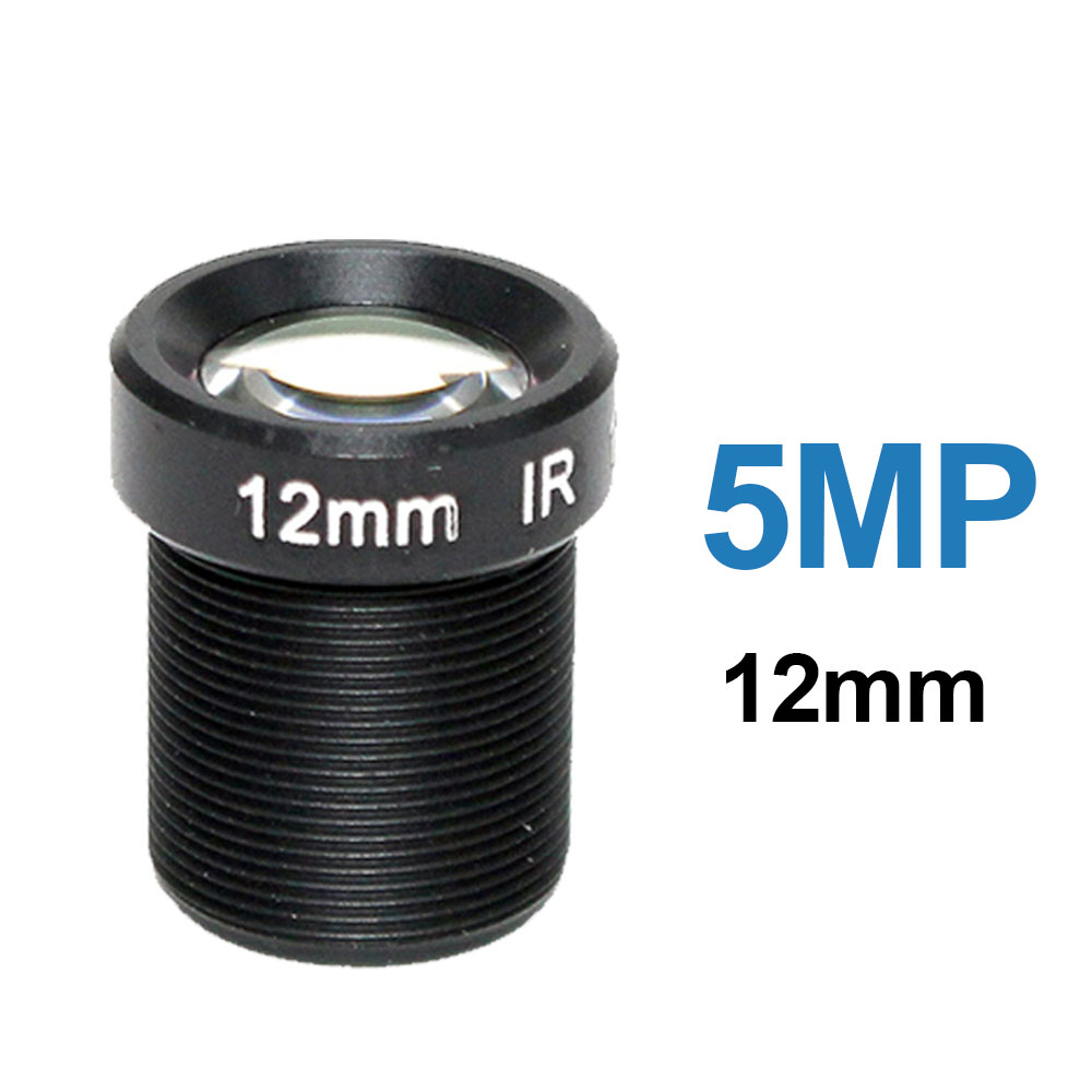 Lente de cámara CCTV 5 megapíxeles M12 X P0.5 montaje 1/2.5 "F2.0 12MM 16MM 25MM opcional para cámaras IP de seguridad/cámara deportiva
