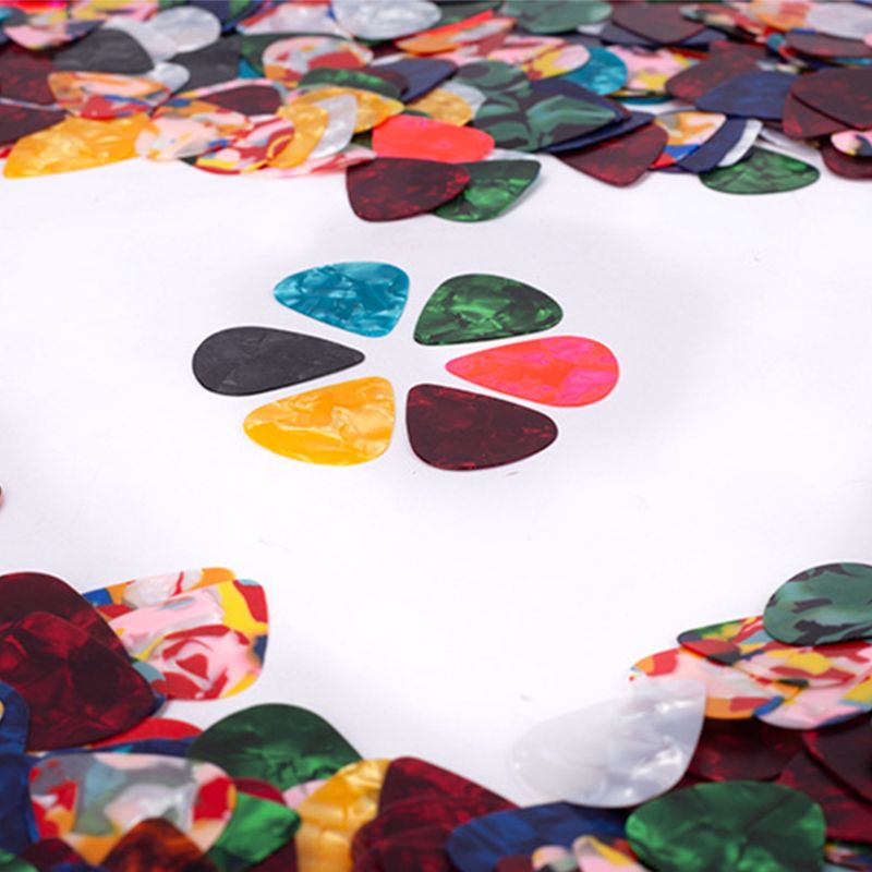 Lote de 50 Uds púas para guitarra coloridas de calibre grueso pesado surtido de variedad de perlas