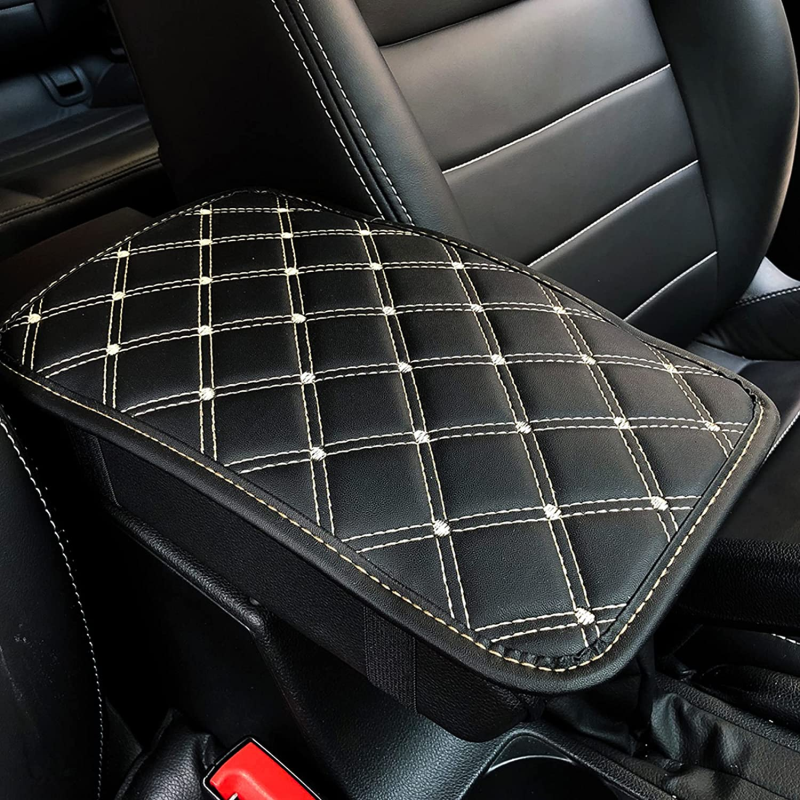 Universele Auto Lederen Armsteun Mat Waterdicht Interieur Auto Armleuningen Opbergdoos Matten Stofdichte Kussenhoes Armsteun Beschermer
