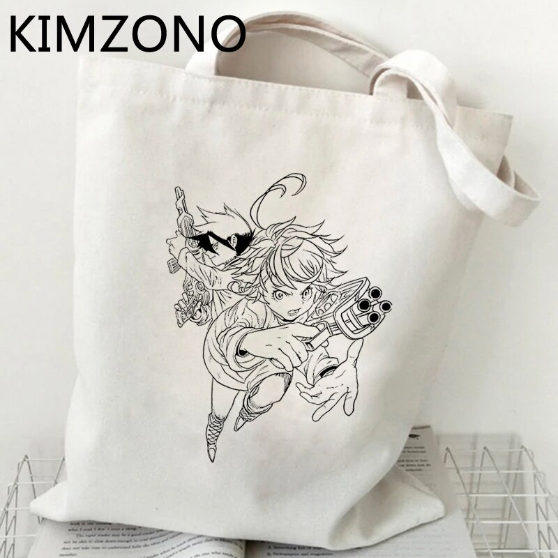 the Promised Neverland shopping bag bolsas de tela jute bag cotton bag bolsa compra ecobag bolsas ecologicas reciclaje sacolas: 54531